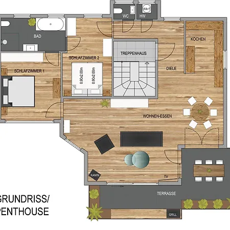 Penthouse Mit Schoenem Moselblick In Metternich Appartamento